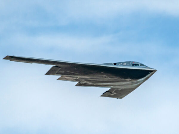 B-52 Flies Over Air Force Base