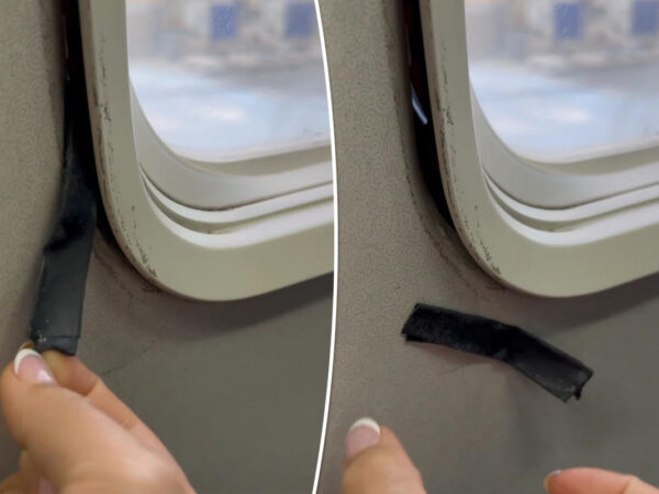 Flight attendant tells passenger that she’s ‘overreacting’ to taped airplane window