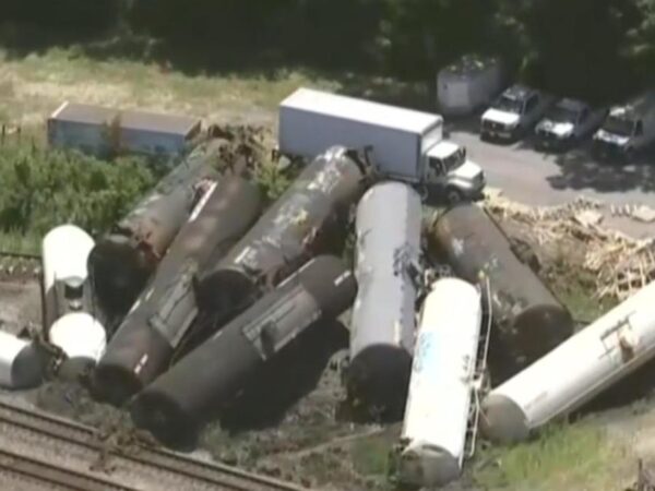 Freight train derails outside Chicago, evacuations underway