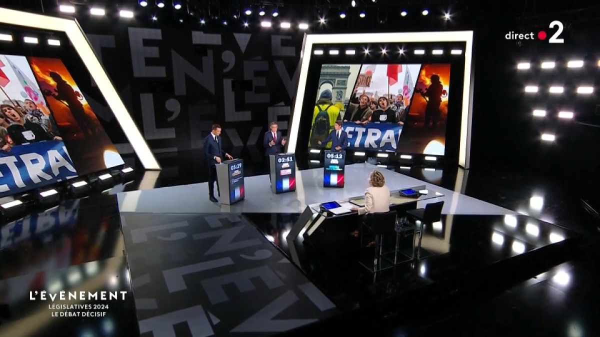 French leaders take part in TV debate ahead of first round snap legislative elections