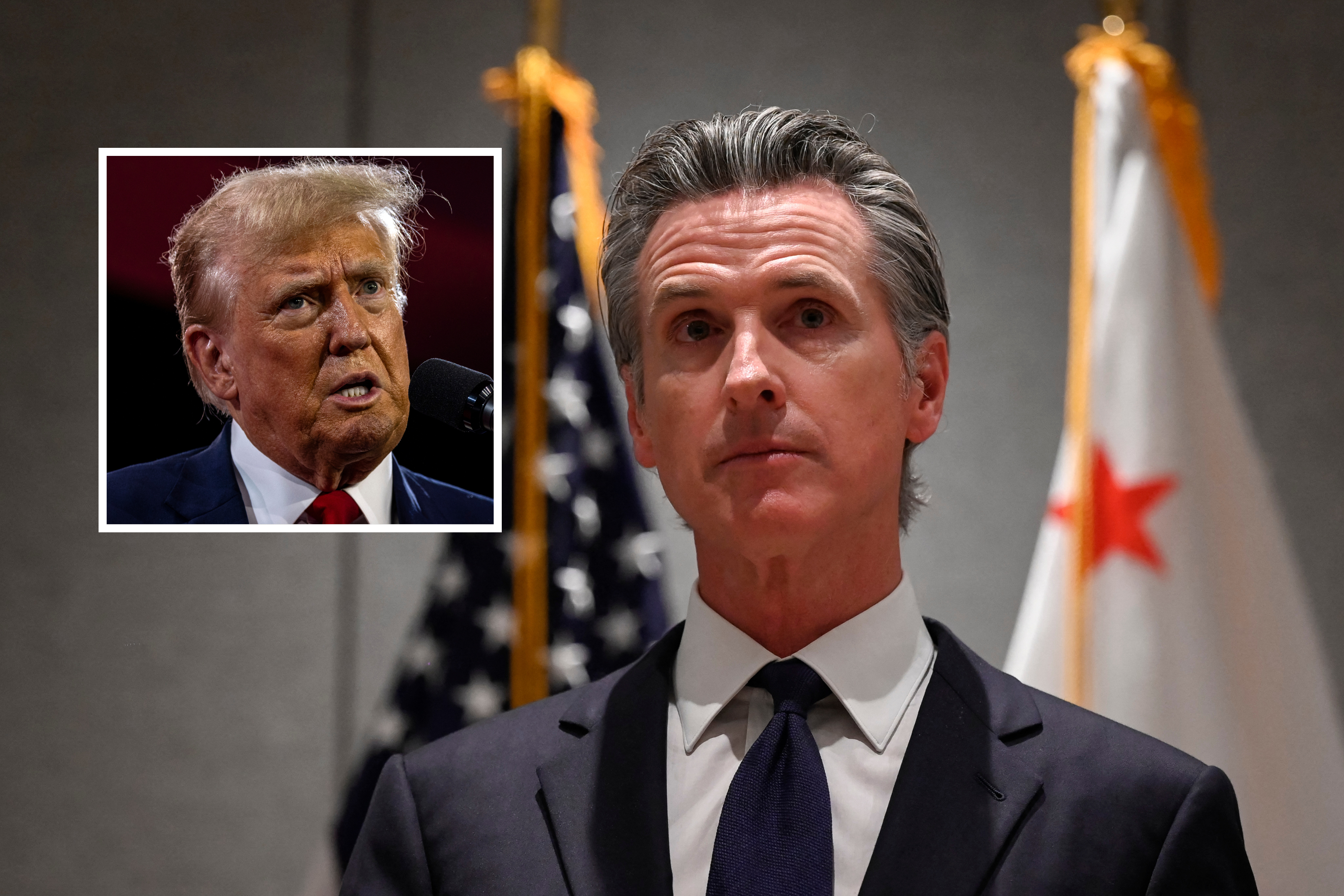 Newsom Strikes Back at Trump For