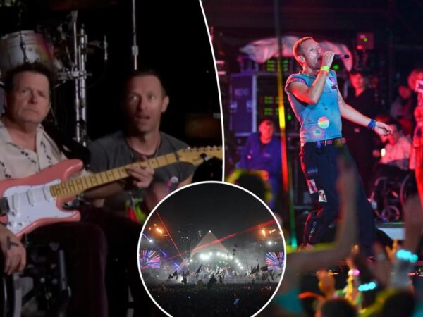 Michael J Fox surprises fans, joins Coldplay on guitar during historic Glastonbury performance