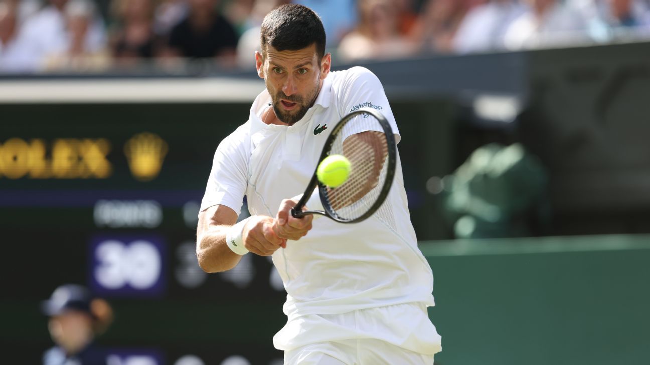 Djokovic atropela Rune e vai às quartas em Wimbledon