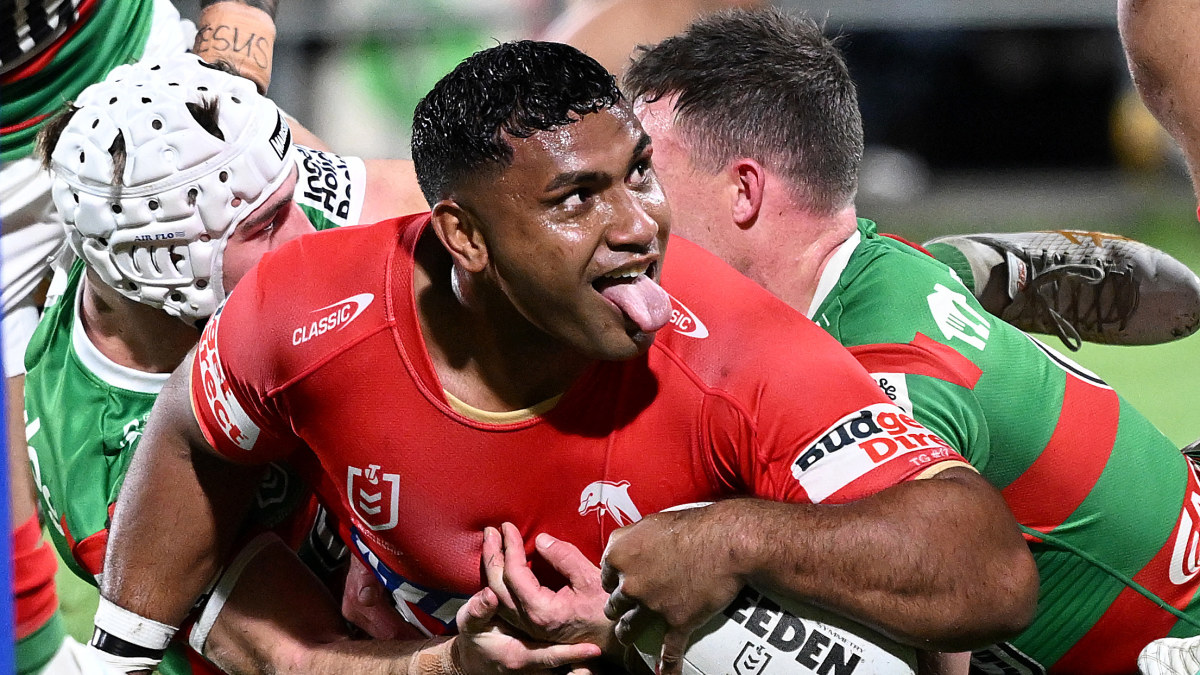 Dolphins vs Rabbitohs round 19 results, highlights; Tevita Pangai Junior stars in high-scoring win