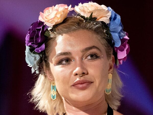 Florence Pugh Channels ‘Midsommar’ in a Flower Crown at Glastonbury