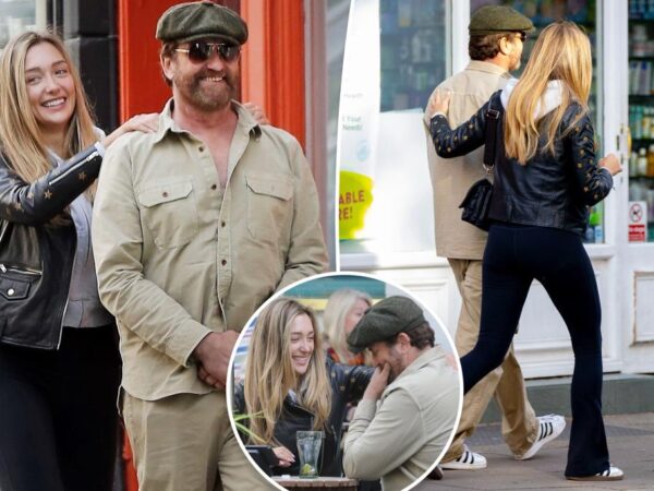 Gerard Butler and Penny Lane get flirtatious during outing in London