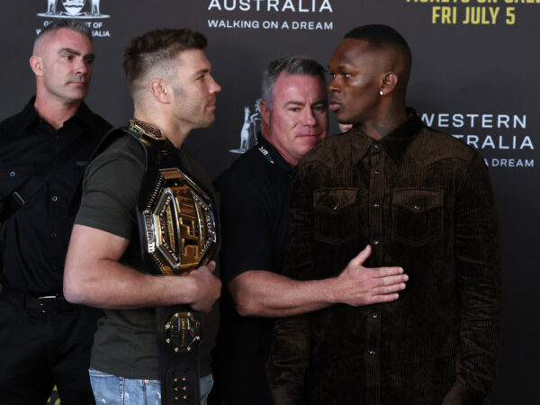 Israel Adesanya and Dricus du Plessis press conference, staredown; Perth to host pay-per-view event