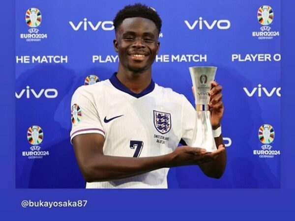 Jadon Sancho hailed Bukayo Saka after England progressed to the Euro 2024 semi-finals