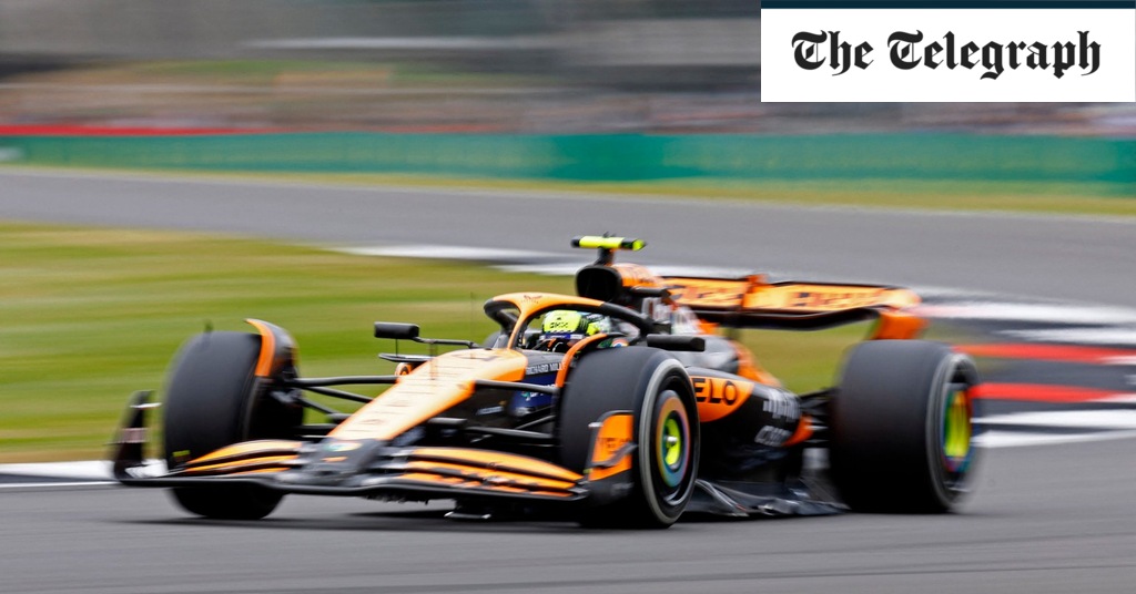 Lando Norris tops British GP first practice as Yuki Tsunoda spins out