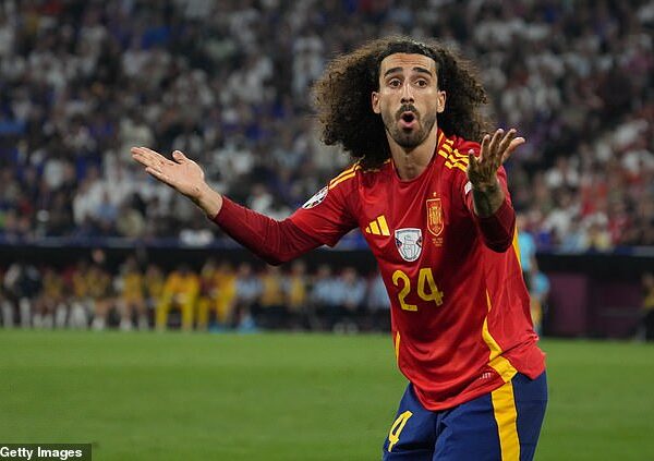 Marc Cucurella admitted his surprise after being booed by Germany fans as Spain beat France in the Euro 2024 semi-finals