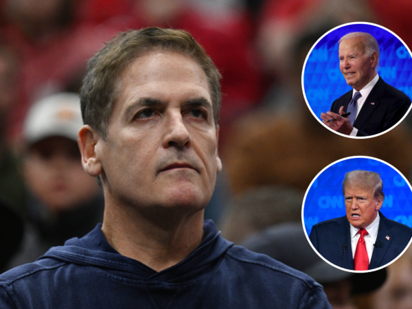 Collage: Mark Cuban, Joe Biden, Donald Trump