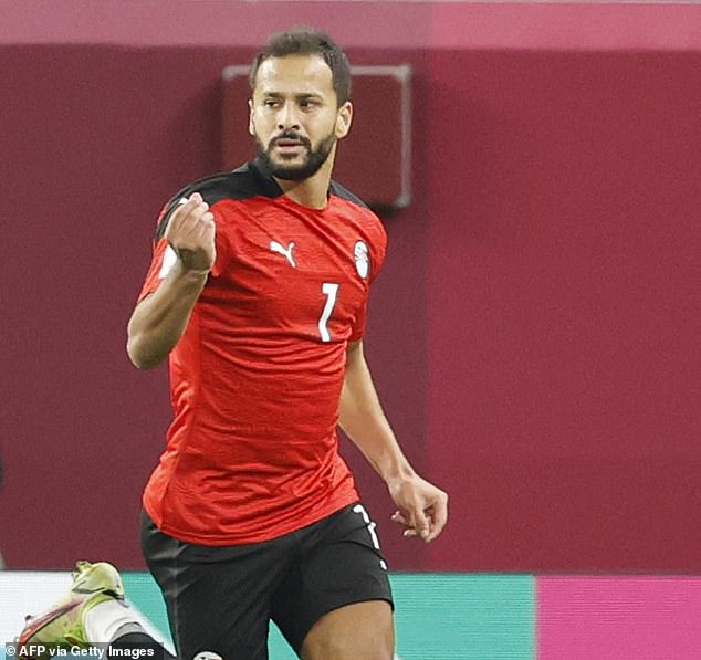 Ahmed Refaat, pictured playing for Egypt at the 2021 FIFA Arab Cup, has died at the age of 31