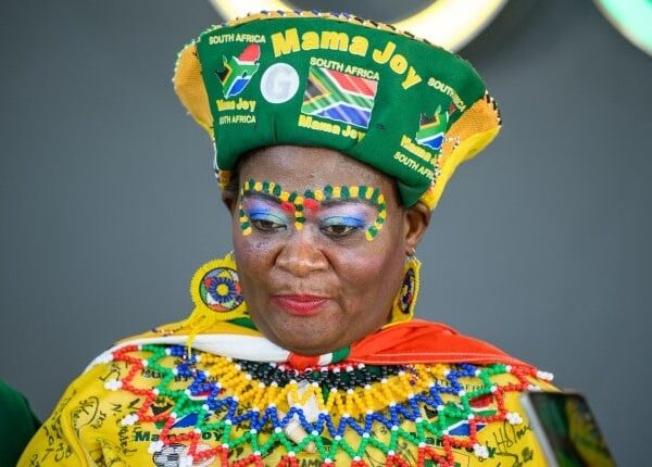 Superfan Mama Joy during the announcement for the first selected South African athletes to join Team SA for the 2024 Paris Olympics at Olympic House in Melrose, Johannesburg in May this year. (Anton Geyser/Gallo Images)