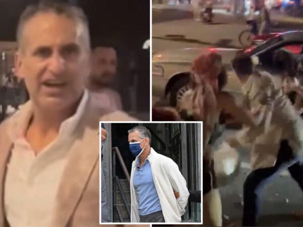 New video reveals millionaire banker Jonathan Kaye was accosted by group before slugging woman at NYC pride event