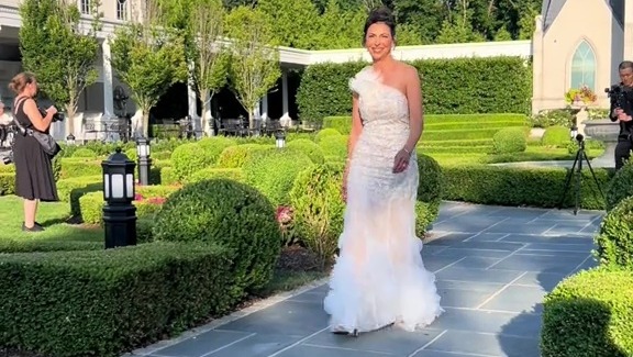 People rage as they spot mother-of-the-bride's VERY bridal white outfit, saying she's a 'red wine fix' waiting to happen