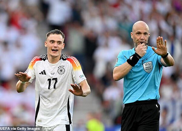 Anthony Taylor enraged Germany fans after deciding not to award the hosts a penalty in their defeat by Spain