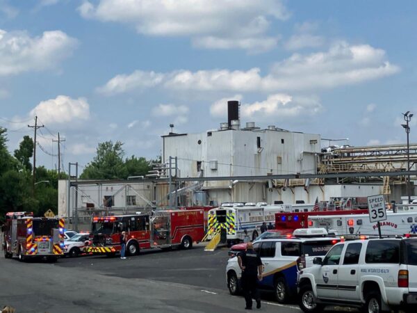 Responders put out fire at Marcal Paper Plant in Elmwood Park