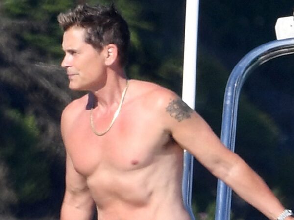 Rob Lowe Shows Off Shirtless Physique at July 4th Beach Party