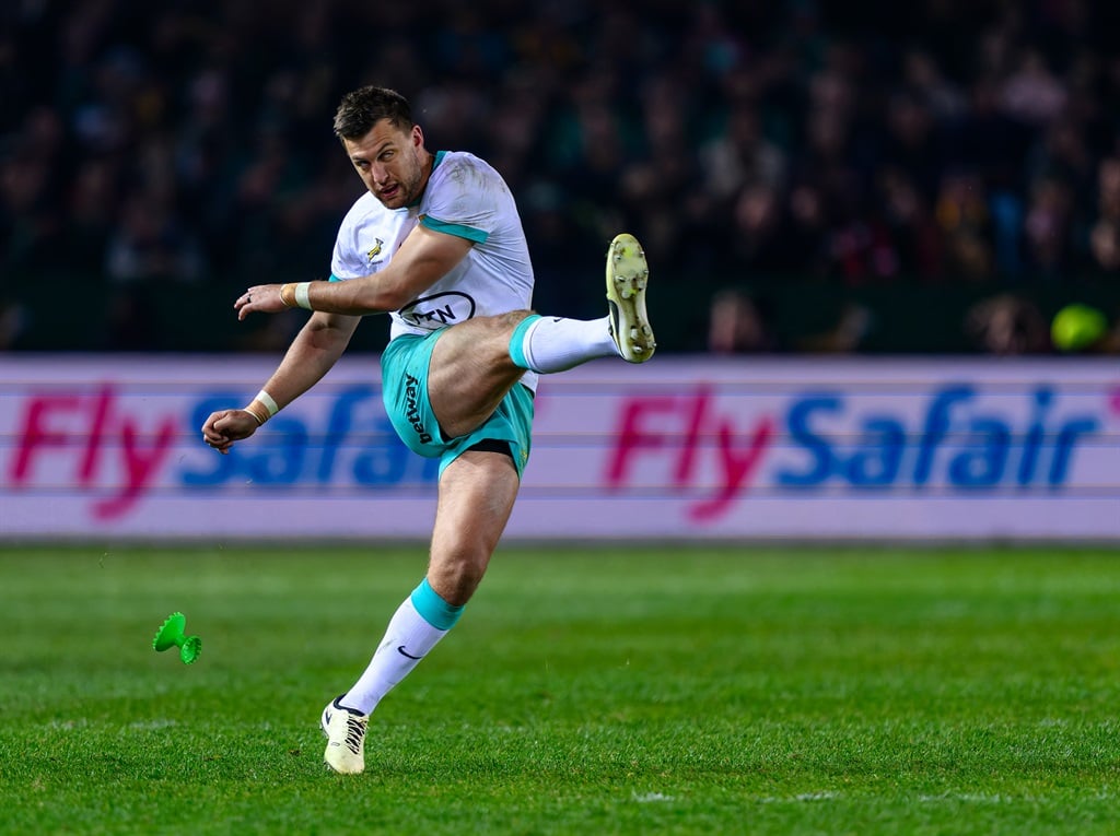 Handre Pollard during the 2024 Castle Lager Incoming Series match between South Africa and Ireland at Loftus Versfeld on 6 July 2024 in Pretoria, South Africa. (Anton Geyser/Gallo Images)