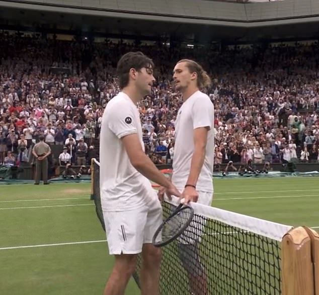 Taylor Fritz has revealed what Alexander Zverev said after their five-set battle at Wimbledon