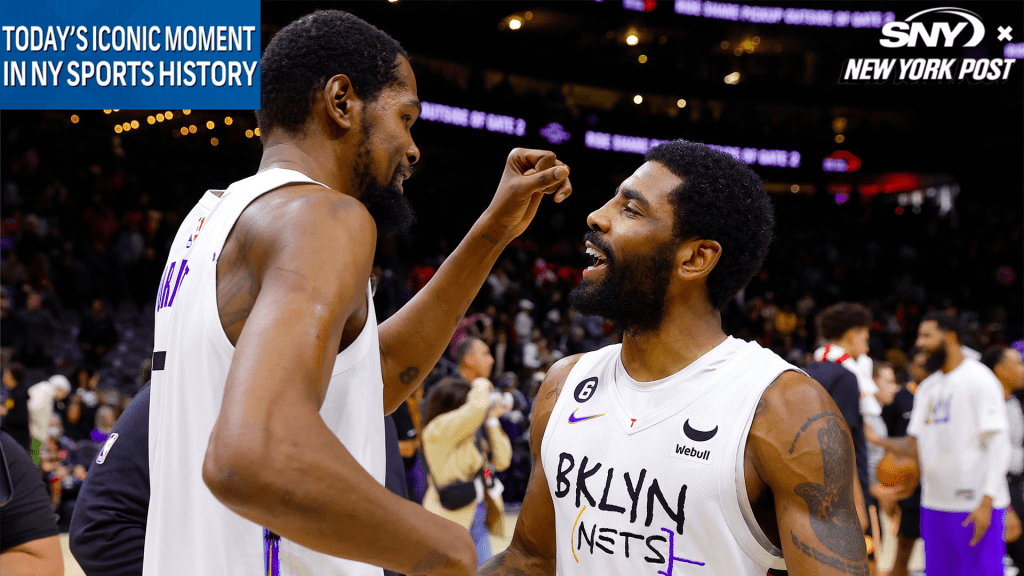 Today’s Iconic Moment in NY Sports History: NBA megastars Kevin Durant and Kyrie Irving team up and join the Brooklyn Nets (Video)