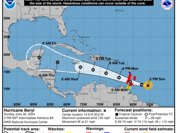 Will Hurricane Beryl impact Palm Beach County or Florida? Category 4 storm's path forecast