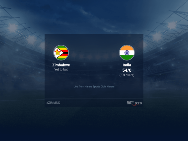 Zimbabwe vs India live score over 3rd T20I T20 1 5 updates